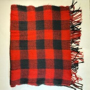 Madden Girl Red and Black Buffalo Plaid Scarf EUC